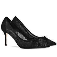 2019 High Heel Stiletto Women's Pumps Black Suede Leather x19-c097C Ladies Women custom Dress Shoes Heels For Lady